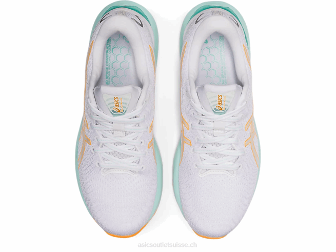 gel-cumulus 24 pop blanc/orange Asics L6N0K3232