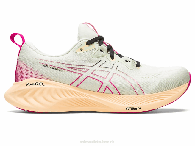 gel-cumulus 25 chuchotement vert/rose rave Asics L6N0K2135