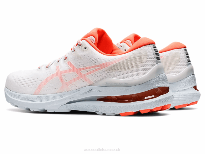 gel-kayano 28 blanc/corail flash Asics L6N0K3153