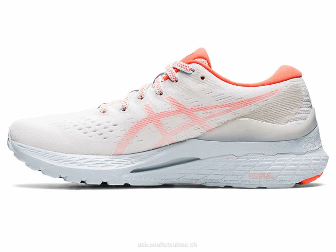 gel-kayano 28 blanc/corail flash Asics L6N0K3153