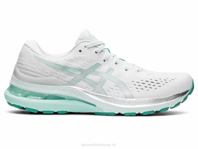 gel-kayano 28 blanc/vert oasis Asics L6N0K3538