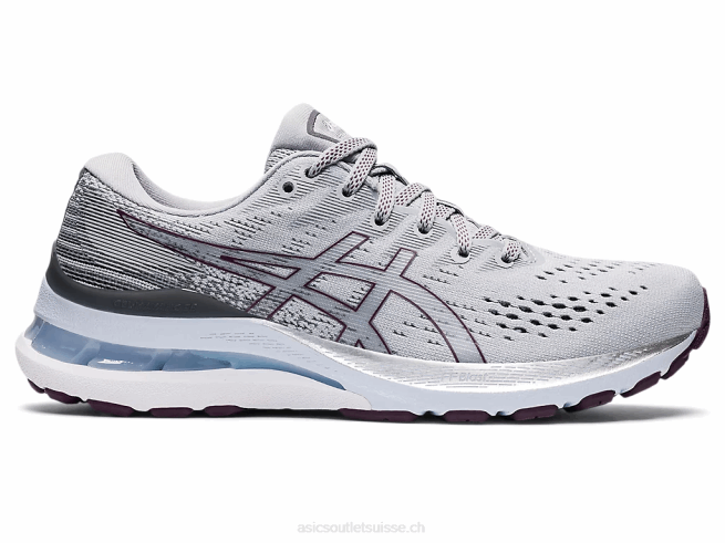 gel-kayano 28 gris piémont/prune foncé Asics L6N0K3536