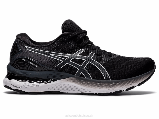 gel-nimbus 23 de large noir blanc Asics L6N0K4011