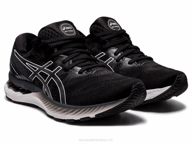gel-nimbus 23 de large noir blanc Asics L6N0K4011