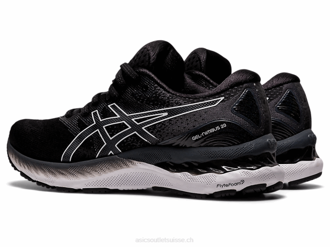 gel-nimbus 23 de large noir blanc Asics L6N0K4011