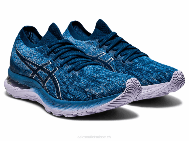 gel-nimbus 23 tricot fil gris/bleu mako Asics L6N0K3922