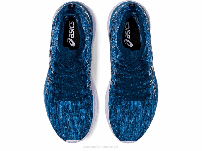 gel-nimbus 23 tricot fil gris/bleu mako Asics L6N0K3922