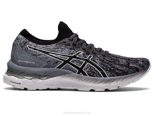 gel-nimbus 23 tricot tôle/noir Asics L6N0K3920