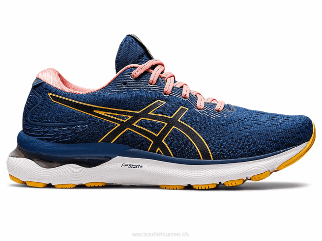 gel-nimbus 24 bleu nuit/jaune tigre Asics L6N0K2667
