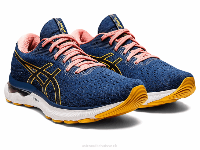 gel-nimbus 24 bleu nuit/jaune tigre Asics L6N0K2667