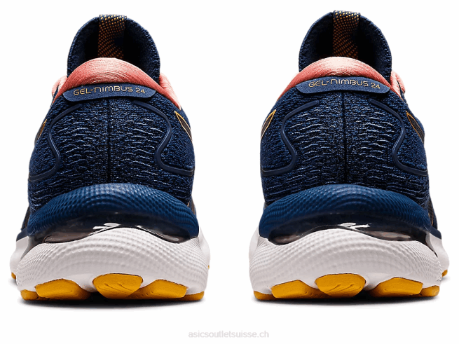 gel-nimbus 24 bleu nuit/jaune tigre Asics L6N0K2667