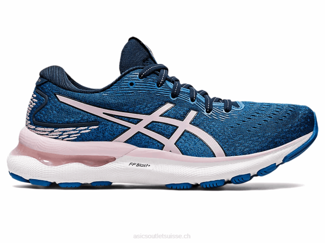gel-nimbus 24 de large bleu français/rose pâle Asics L6N0K3430