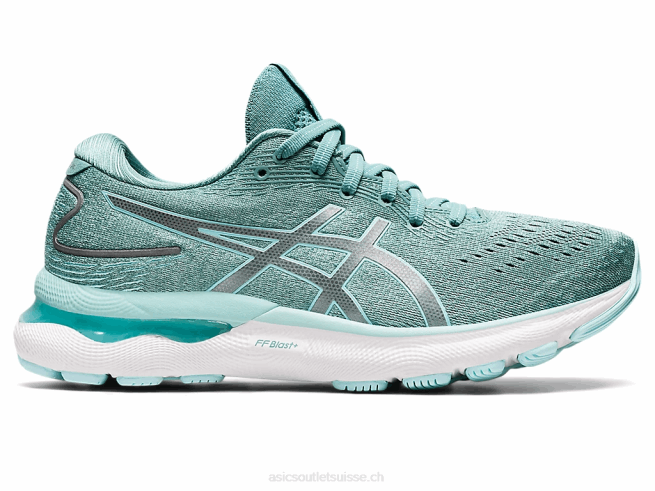 gel-nimbus 24 de large sauge/bleu clair Asics L6N0K3428
