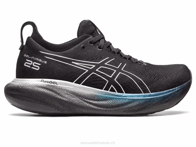 gel-nimbus 25 platine noir/argent pur Asics L6N0K2379