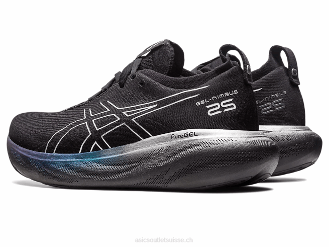 gel-nimbus 25 platine noir/argent pur Asics L6N0K2379