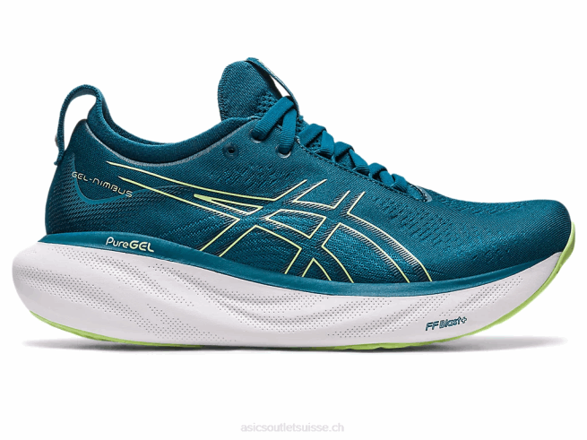 gel-nimbus 25 sarcelle d'encre/vert citron Asics L6N0K2259