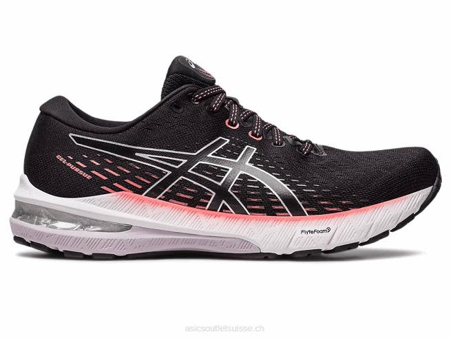 gel-poursuite 8 noir/argent pur Asics L6N0K2477
