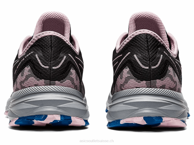 piste de gel-exciter noir/à peine rose Asics L6N0K3541