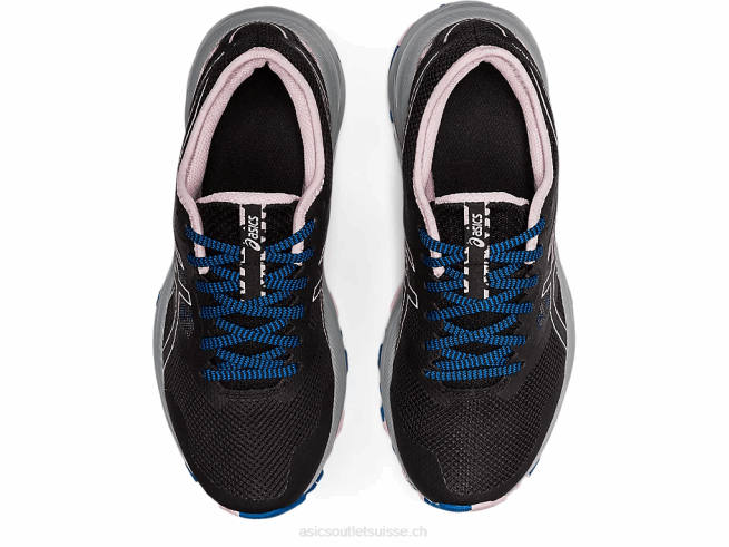 piste de gel-exciter noir/à peine rose Asics L6N0K3541