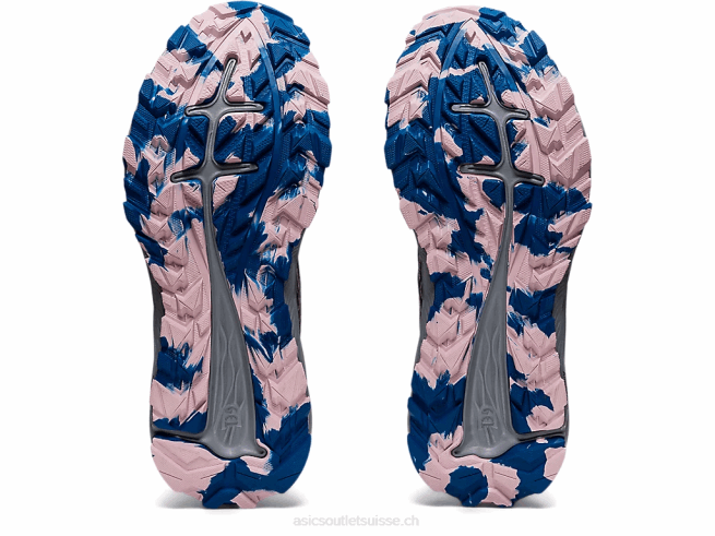 piste de gel-exciter noir/à peine rose Asics L6N0K3541