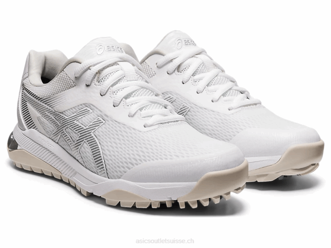 as du cours de gel blanc/argent pur Asics L6N0K3251