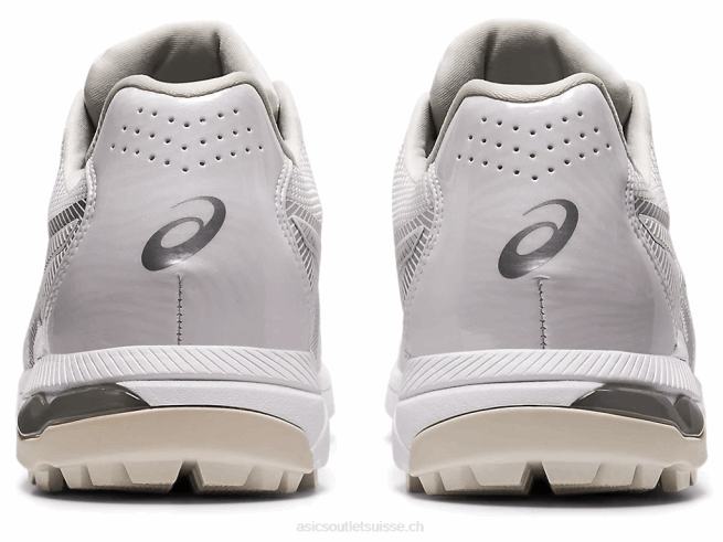 as du cours de gel blanc/argent pur Asics L6N0K3251
