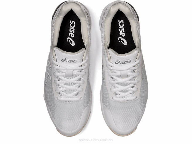 as du cours de gel blanc/argent pur Asics L6N0K3251