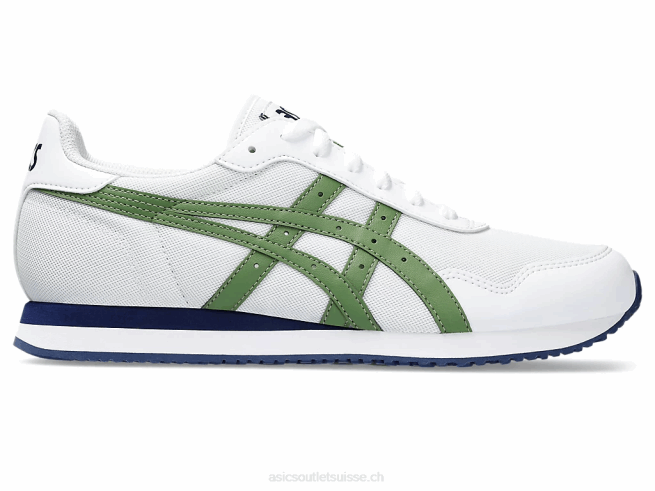 coureur de tigre blanc/vert cèdre Asics L6N0K208
