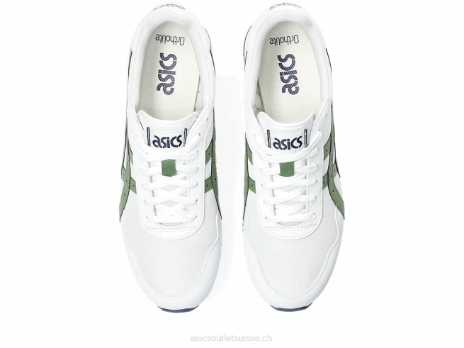 coureur de tigre blanc/vert cèdre Asics L6N0K208