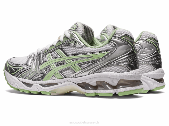 gel-kayano 14 blanc/jade Asics L6N0K2876