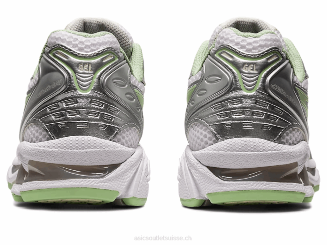 gel-kayano 14 blanc/jade Asics L6N0K2876