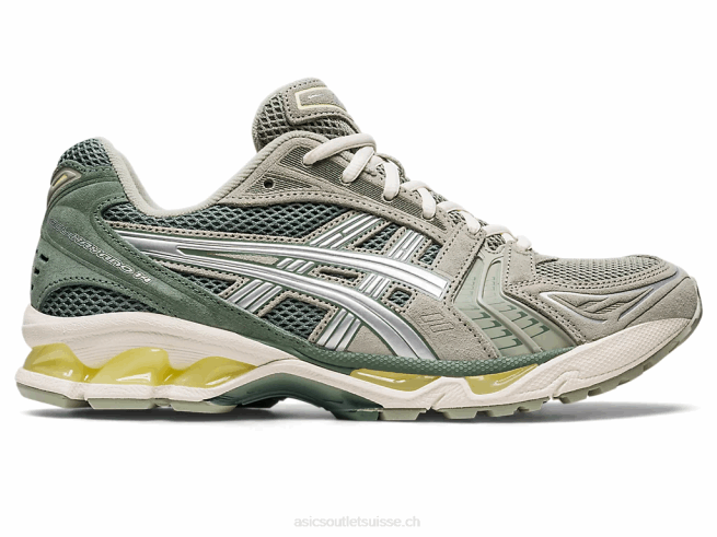 gel-kayano 14 gris olive/argent pur Asics L6N0K625