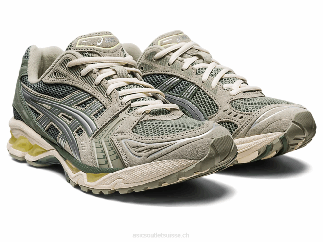 gel-kayano 14 gris olive/argent pur Asics L6N0K625