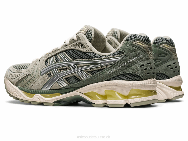 gel-kayano 14 gris olive/argent pur Asics L6N0K625