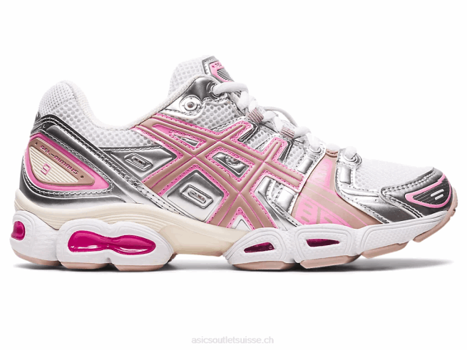 gel-nimbus 9 blanc/argent pur Asics L6N0K2255
