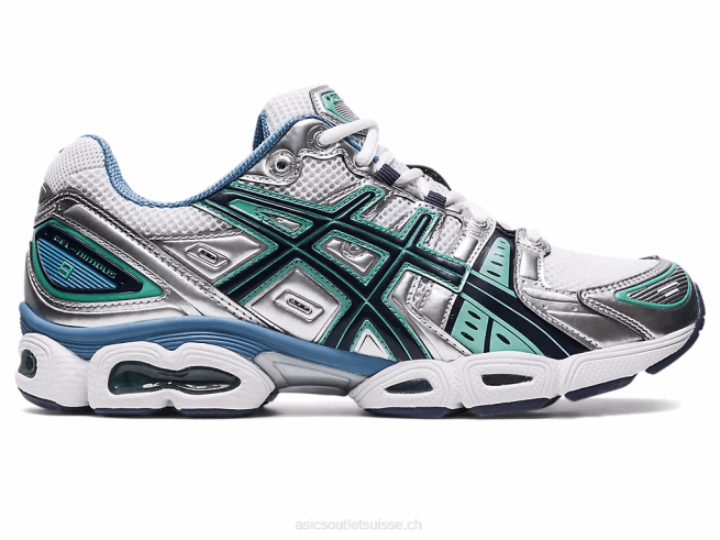 gel-nimbus 9 blanc/argent pur Asics L6N0K266