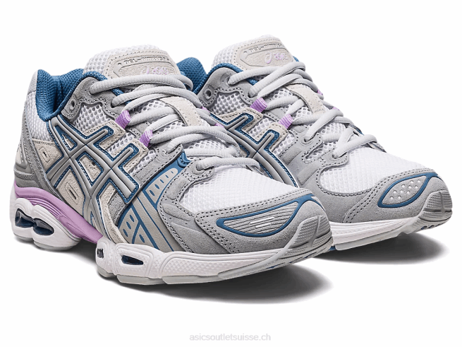 gel-nimbus 9 blanc/gris moyen Asics L6N0K2572