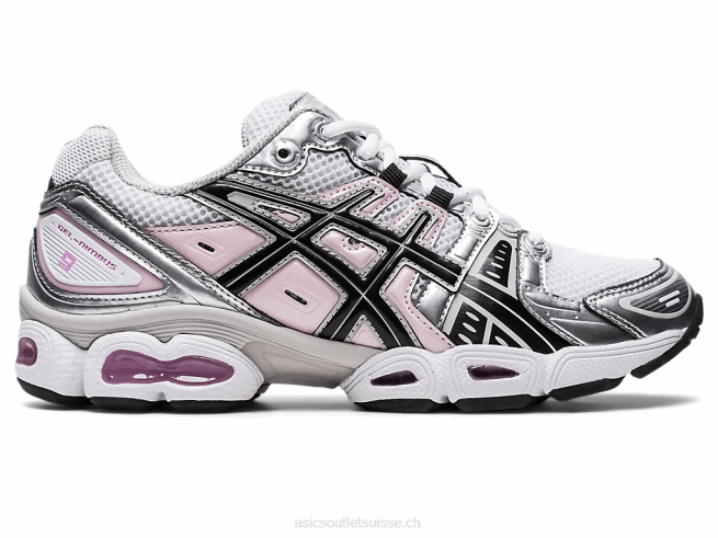 gel-nimbus 9 blanc noir Asics L6N0K2931