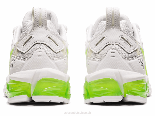 gel quantique 180 blanc/vert danger Asics L6N0K4036