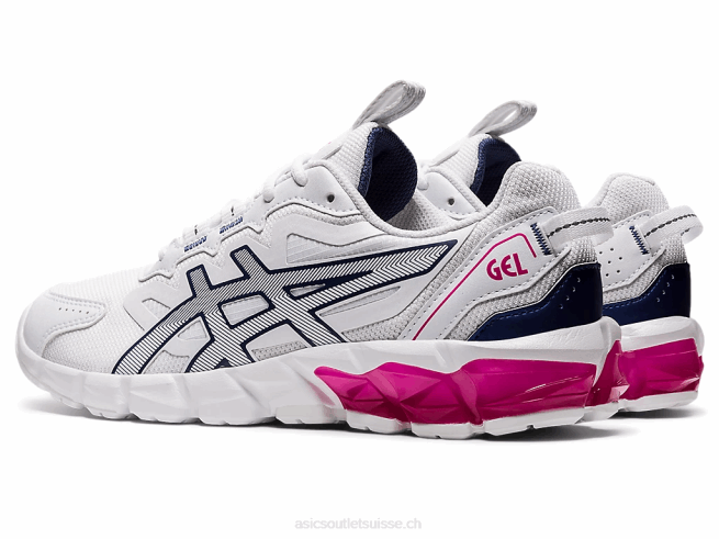 gel quantique 90 3 blanc/bleu tonnerre Asics L6N0K3870