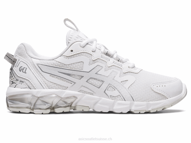 gel quantique 90 blanc/argent pur Asics L6N0K2866