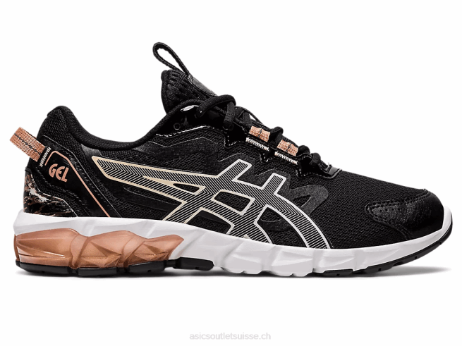 gel quantique 90 noir/or rose Asics L6N0K2854