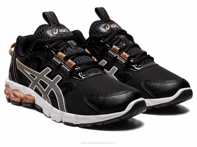 gel quantique 90 noir/or rose Asics L6N0K2854