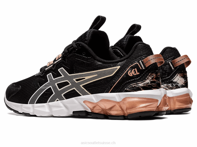 gel quantique 90 noir/or rose Asics L6N0K2854