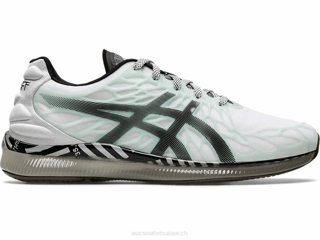 gel quantique infini 2 blanc noir Asics L6N0K3585