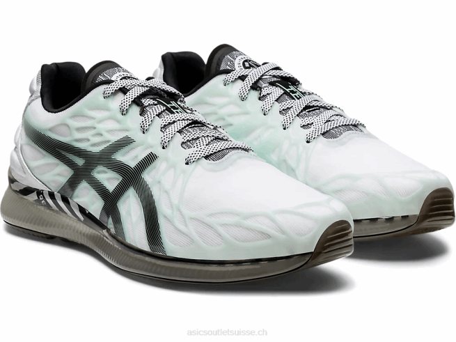 gel quantique infini 2 blanc noir Asics L6N0K3585