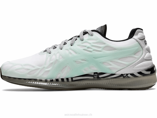 gel quantique infini 2 blanc noir Asics L6N0K3585
