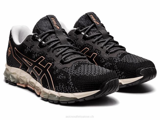 gel-quantum 360 6 tricot noir/gris porteur Asics L6N0K2838