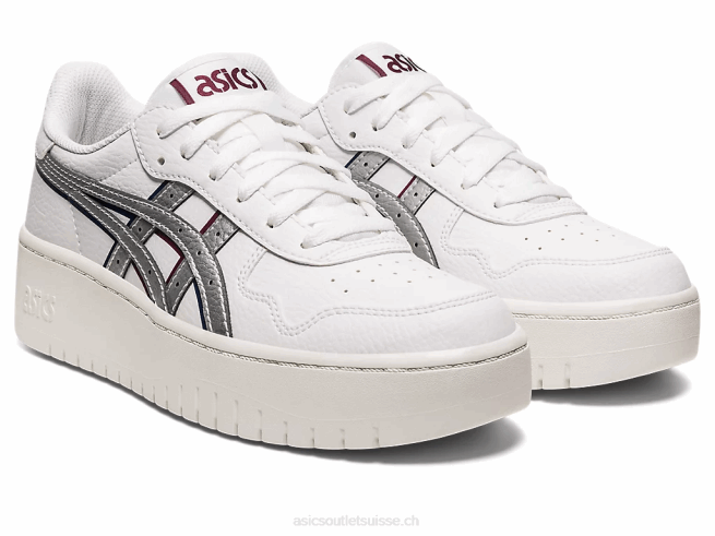 le japon s pf blanc/argent pur Asics L6N0K2225