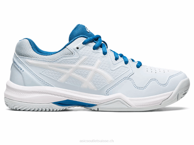 gel-dedicate 7 argile ciel/blanc Asics L6N0K2544